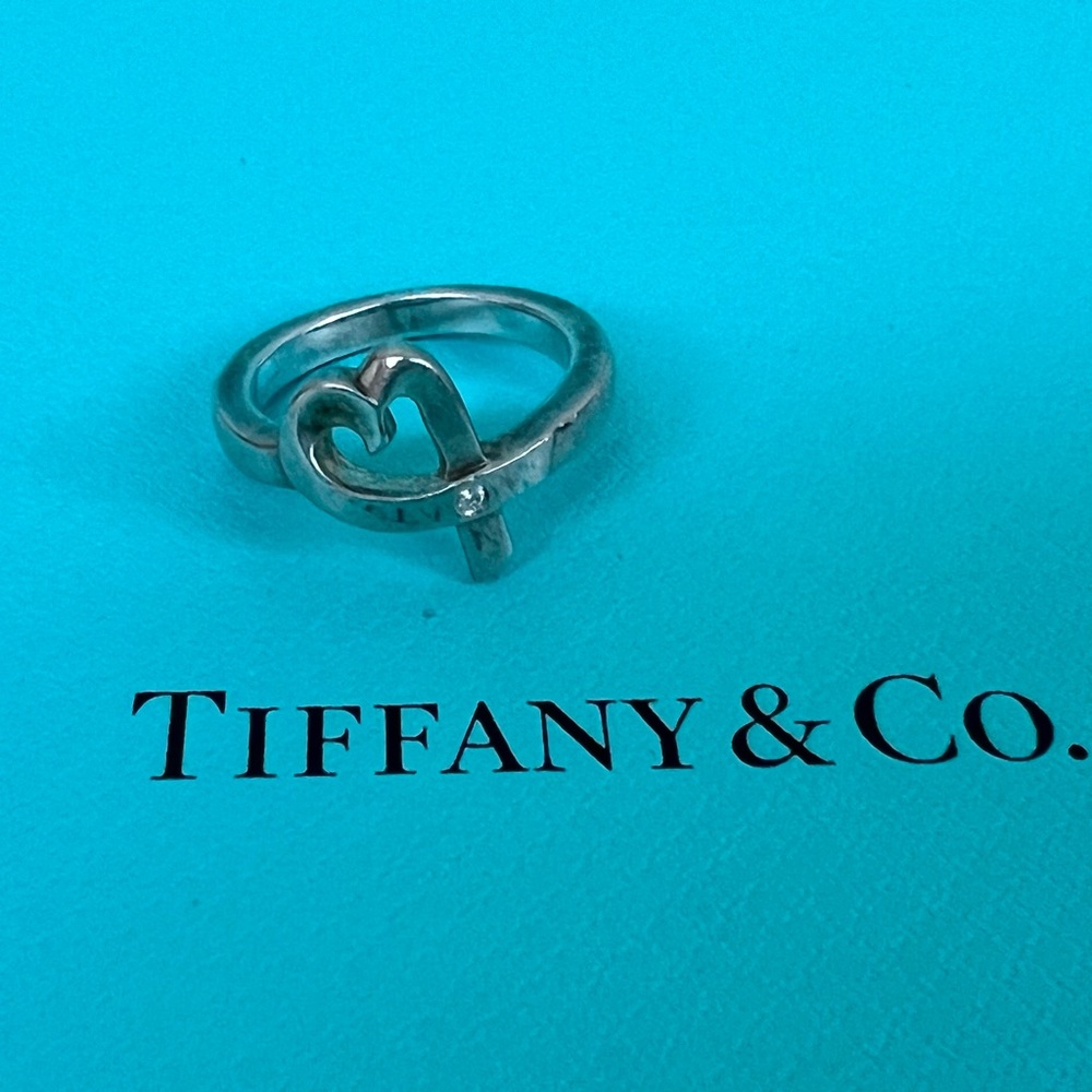 🔴Authentic Vintage TIFFANY & CO Paloma Picasso Diamond Sterling Silver Ring🔴 - Picture 3 of 7